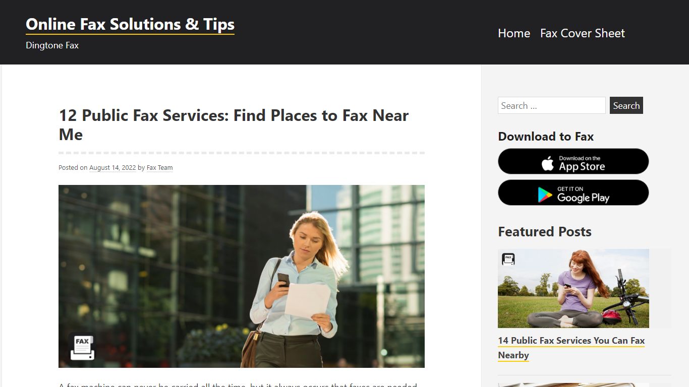 Public Fax Services: Find a Places to Fax Near Me